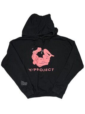 Size S Y/Project Kamasutra Double-Neckline Unisex Hoodie 'Black' FW21 Pre-Owned